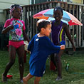 Children playing in water